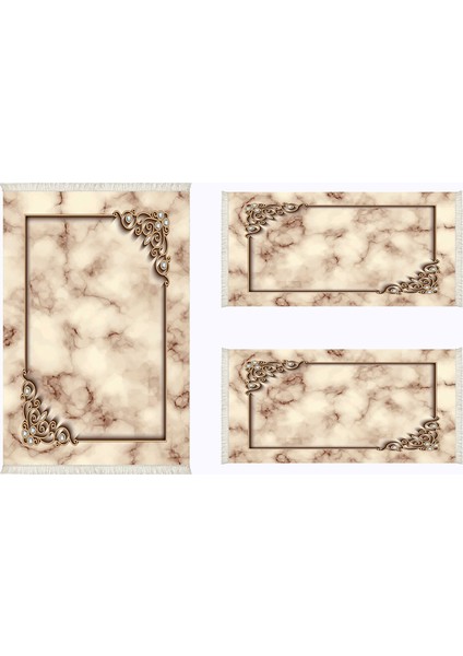 Alanur Almira Yatak Odası Halısı 3'lü Set 80 x 150 cm + 2 Adet 60 x 100 cm AL310M097