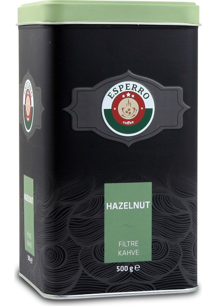 Filtre Kahve Hazelnut 500Gr Fındık Aromalı Filtre Kahve ,Teneke Kutu