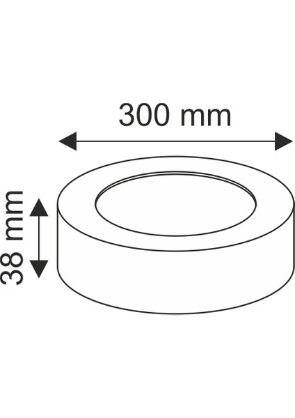 24W Sıva Üstü Yuvarlak LED Panel Günışığı