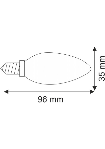 4W Rustik Mum Günışığı LED Ampül