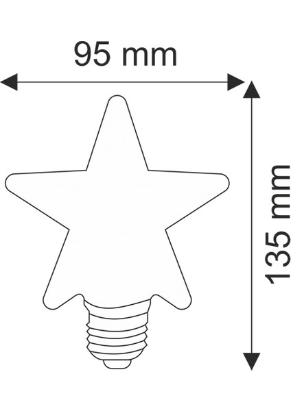 6W Rustik Yıldız Günışığı LED Ampül