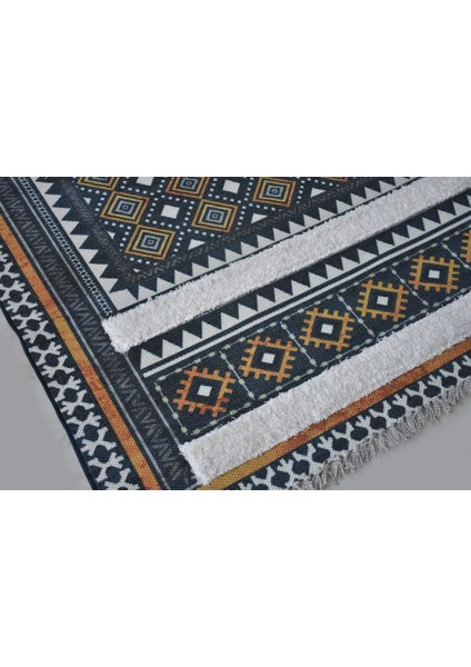 Halı Special Mavi Yıklanabilir Modern Kilim 80 x 150 cm