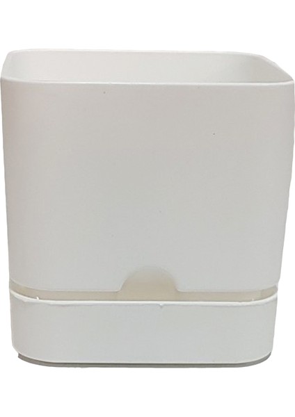 Begonya Kare 13 cm Tabaklı Saksı 1,5 Lt 4'lü