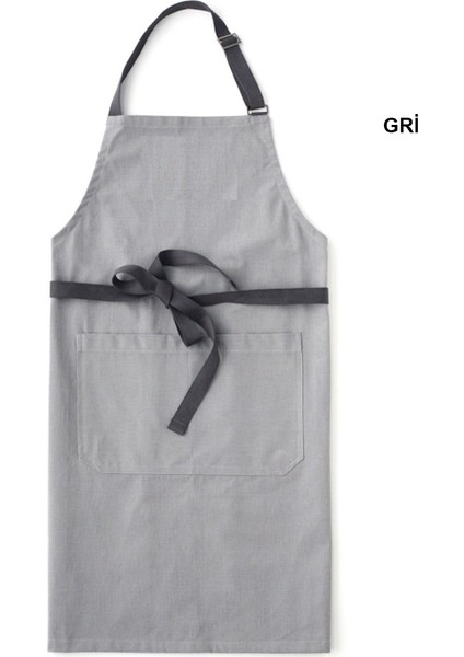 Askılı Şef Barista Aşçı Kuaför Tattoo Garson Önlüğü Gri fiyatları