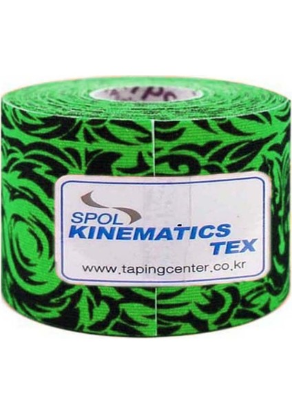 Desenli Kinesio Tape Yeşil