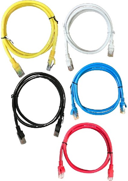 Netli̇nk Cat6 Utp Patch Cord 2 mt Karışık Renk 5'li Paket