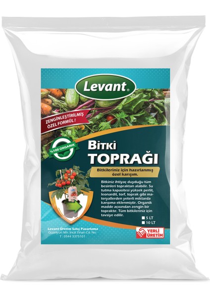 Bitki Toprağı 3 lt Yüksek Verim