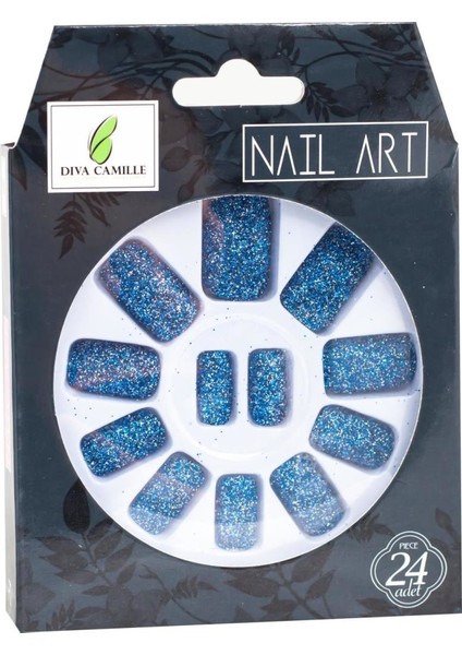 24'lü Takma Tırnak Simli Renkli DCM-3308