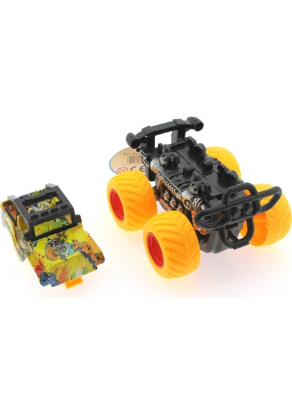 Die Cast Off Road Dev Sarı Teker Araba