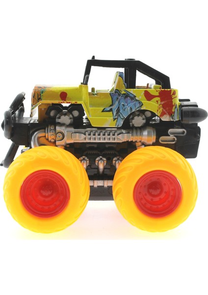 Die Cast Off Road Dev Sarı Teker Araba