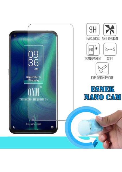 TCL Plex T780H Esnek Nano Temperli Cam Ekran Koruyucu Plastik ve Cam Karışımı modelleri