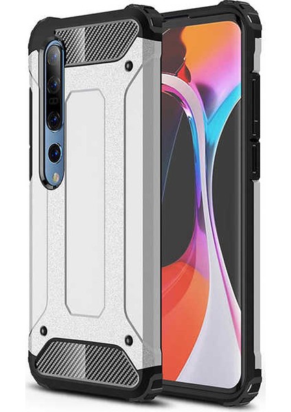 Xiaomi Mi 10 Kılıf Zore Crash Silikon Gri