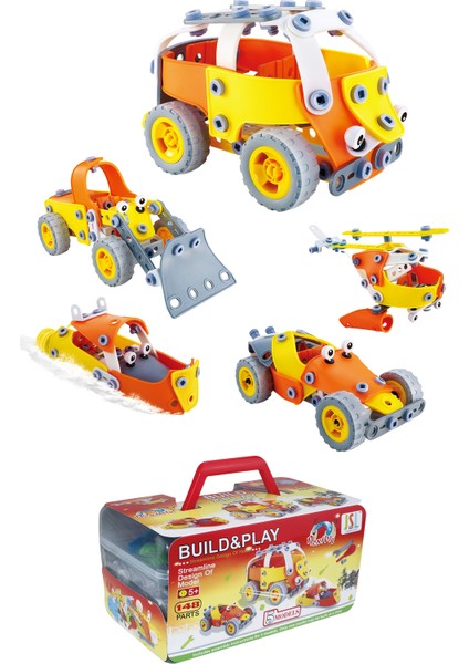 Vidalı Egitici Maket Model Build&Play 5'i Bir Arada