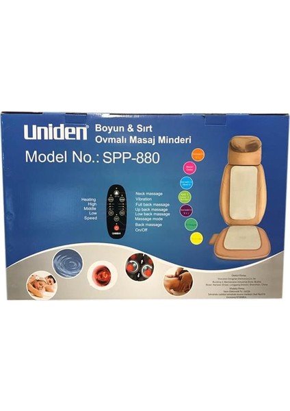 Oxi-Gen Uniden SPP-880 Boyun ve Sırt Ovmalı Masaj Koltuğu indirimleri