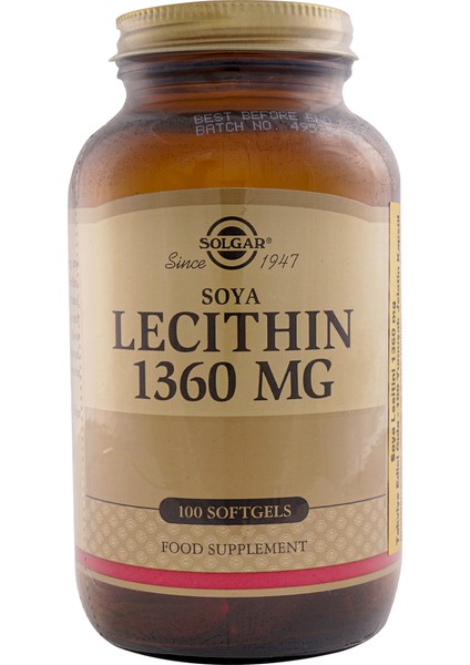 Lecithin 1360 Mg 100 Kapsül