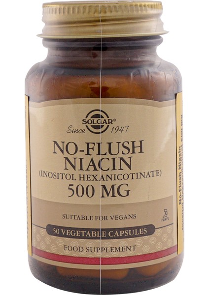 No-Flush Nıacın 500 Mg 50 Kapsül