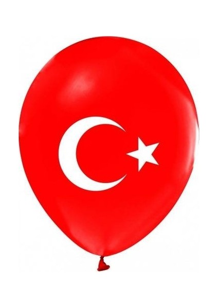 Ay Yıldız Baskılı Balon 10'lu