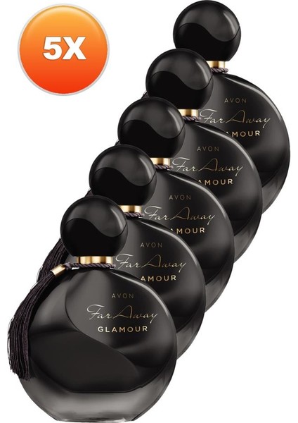 Far Away Glamour Kadın Parfüm Edp 50 Ml. Beşli Set