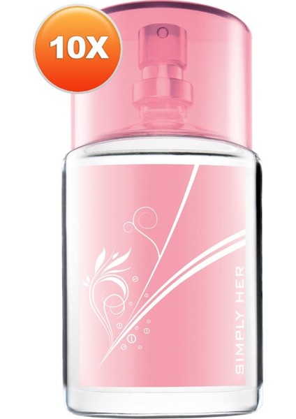 Simply Kadın Parfüm 50 Ml. Edt Onlu Set