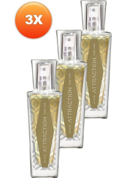 Attraction Kadın Parfüm Edp 30 Ml. Üçlü Set