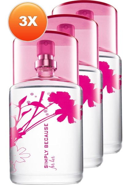 Simply Because For Her Kadın Edt 50 Ml. Üçlü Set
