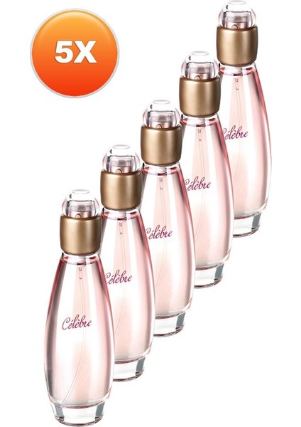 Celebre Kadın Parfüm Edt 50 Ml. Beşli Set