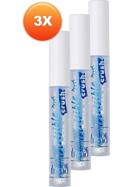 Color Trend Invisible Crush Kaş ve Kirpik Maskarası 8 Ml. Üçlü Set