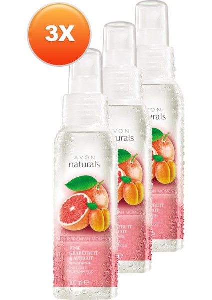 Greyfurt ve Kayısı Kolkulu Vücut Spreyi 100 Ml. Üçlü Set