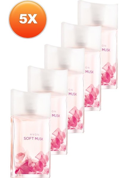 Soft Musk Kadın Parfüm Edt 50 Ml. Beşli Set
