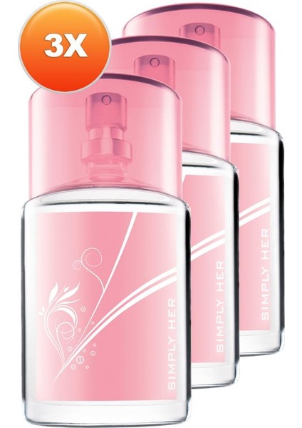 Simply Kadın Parfüm 50 Ml. Edt Üçlü Set