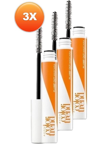 Color Trend Hello! Plump Lashes Siyah Maskara Üçlü Set