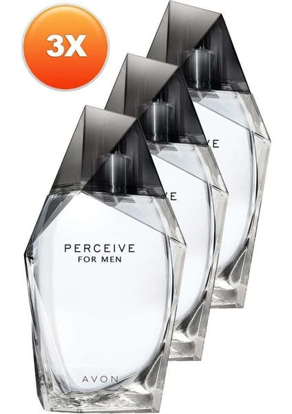 Perceive Erkek Parfüm Edt 100 Ml. Üçlü Set