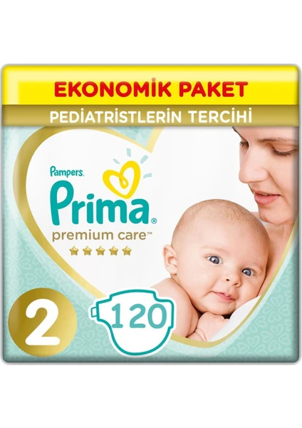 Premium Care 2 Beden Numara 60 x 2 - 120 Adet Bebek Bezi