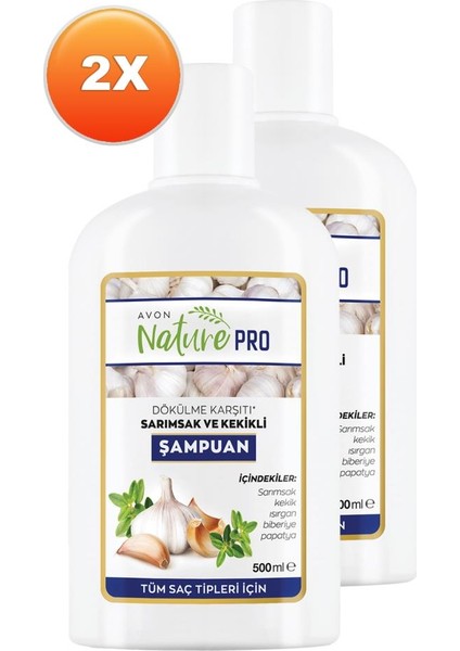 Nature Pro Sarımsak ve Kekikli Şampuan 500 ml 2'li Set