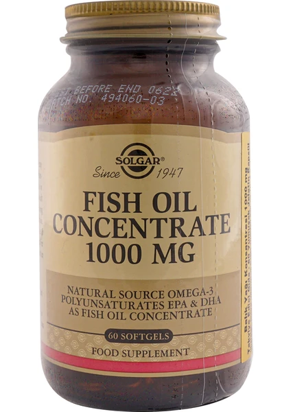 Fish Oil Concentrate 1000Mg 60 Kapsül