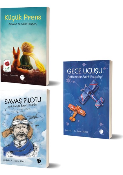 Küçük Prens Gece Uçuşu Savaş Pilotu - 3 Kitap Set