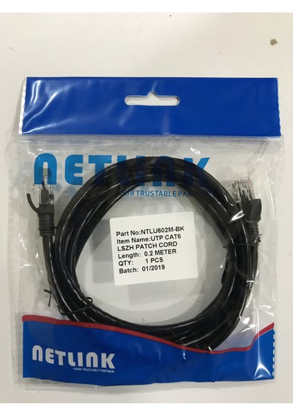 Netli̇nk Cat6 Utp Patch Cord 2 mt Siyah modelleri