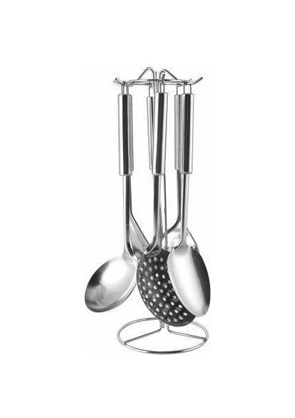 MTR-KPC01 1597 5 Parça Standlı Mutfak Servis Seti Gri