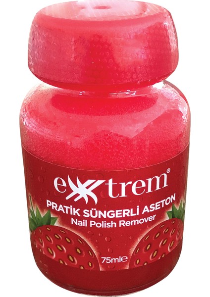 Pratik Süngerli Aseton Çilek Kokulu 75 ml