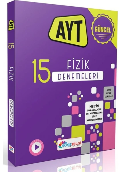 Köşebilgi Yayınları  AYT Fizik 15 Branş Denemesi