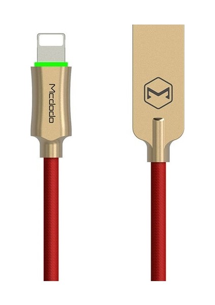 Lightning Akıllı Şarj Kablosu 1.2m Kırmızı