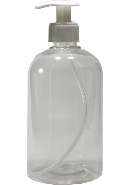 Sıvı Sabun Şişesi Pet + Valf Set Şeffaf 500 ml 5'li