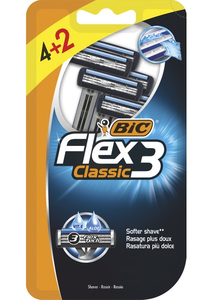 Flex 3 Tıraş Bıçağı 4+2'li Blister (3 Bıçak)