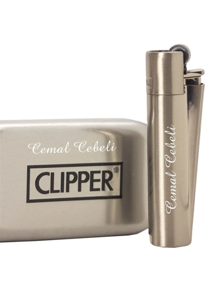 Clipper Isme Özel Metal Çakmak Mat Metalik