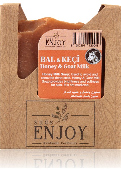 Doğal Bal & Keçi Sütlü El Yapımı Yüz, Saç ve Vücut Sabunu 100 gr