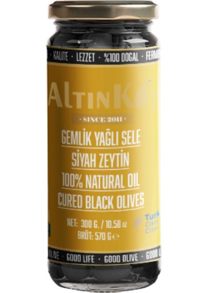 Gemlik Siyah Zeytin Orta Boy 300 gr