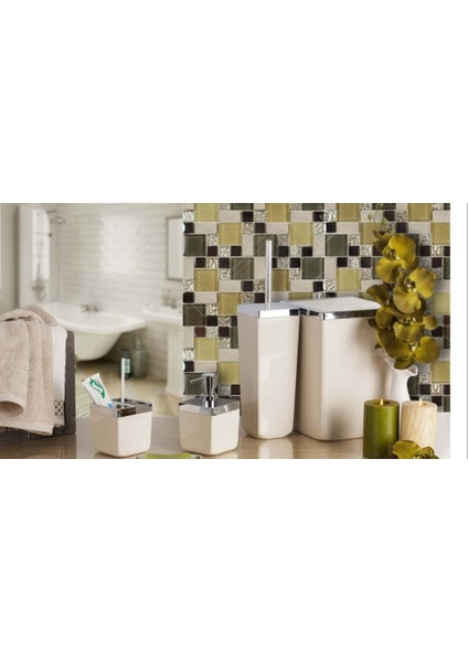 Toskana Banyo Seti Bej 4'lü