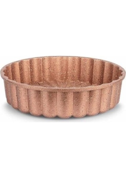 Granit Kaplama 26 cm Dilimli Tart Kalıbı Rosegold Eda