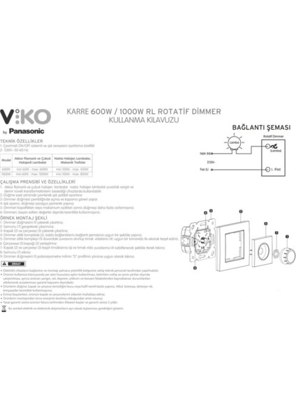 - Karre-Meridian Beyaz R Dimmer Rl 600W Mekanizma + Cerveve Dahil modelleri