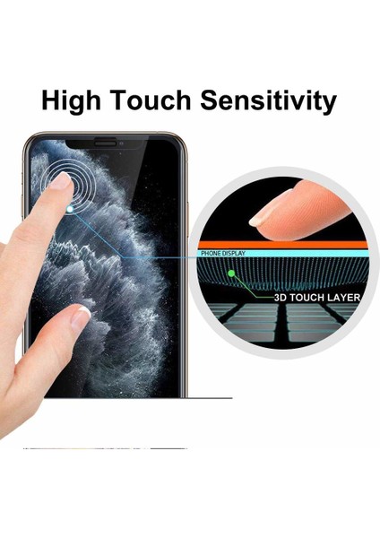 Apple iPhone 11 Pro Max Tam Kaplayan 5D Ekran Koruyucu Cam